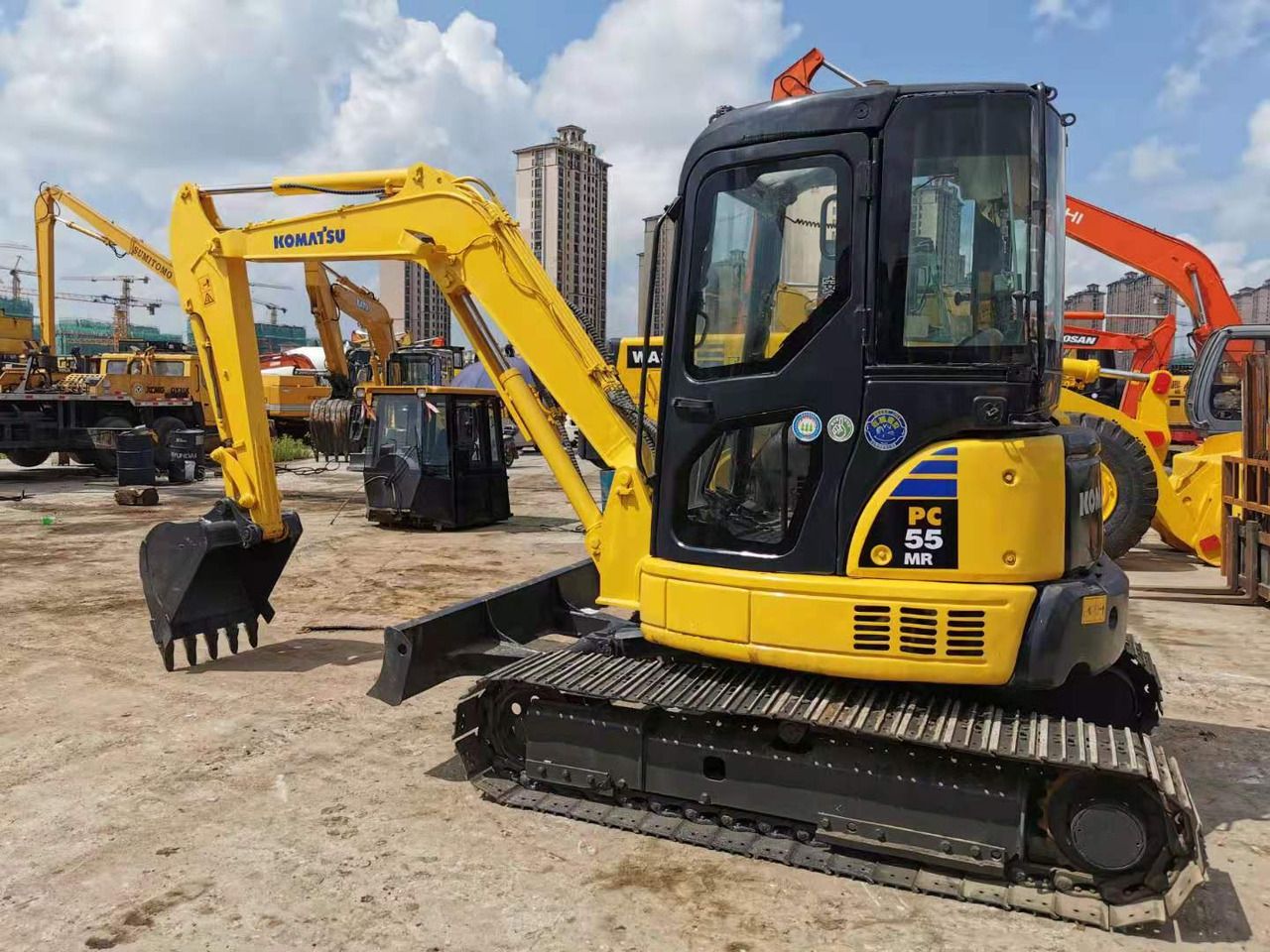 2020 Komatsu PC55MR mini excavator, side view 2020 Komatsu PC55MR mini excavator, side view