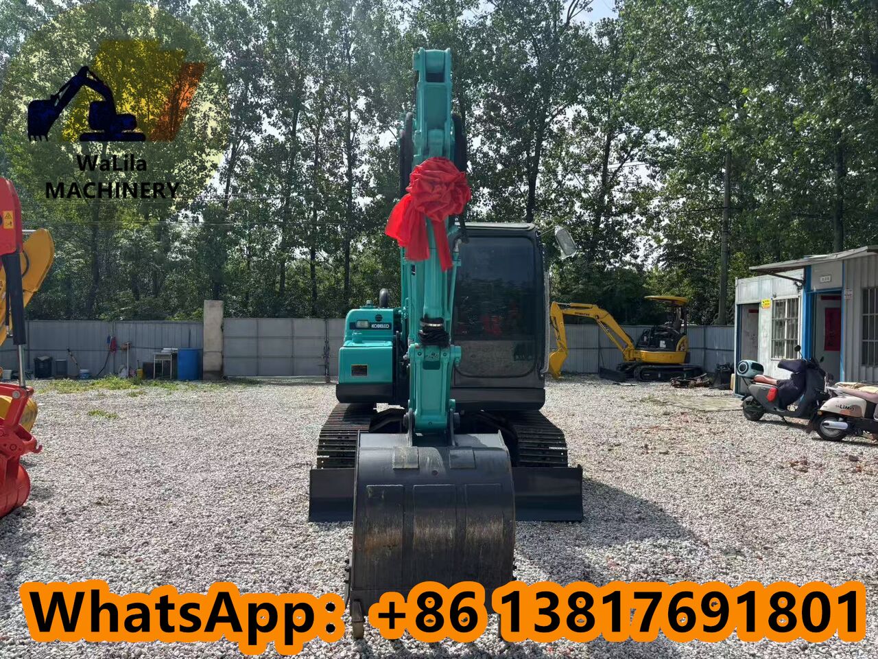 2024 Kobelco SK75-8 mini excavator, front view 2024 Kobelco SK75-8 mini excavator, front view