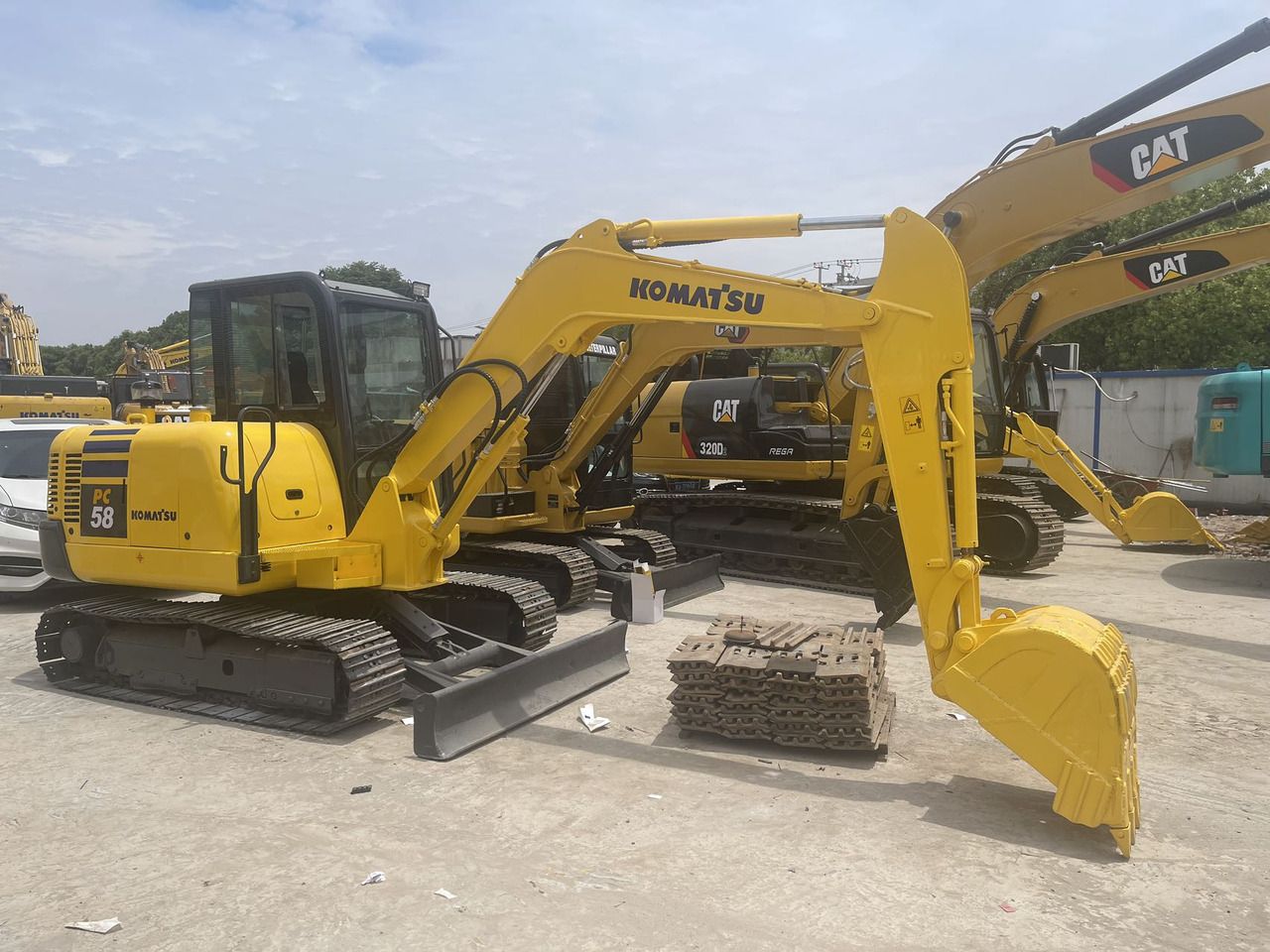 2020 Komatsu PC58 mini excavator, side view