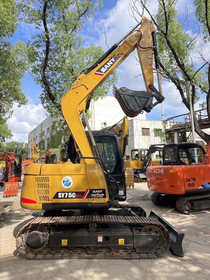 2022 Sany SY75C Pro mini excavator, side profile view