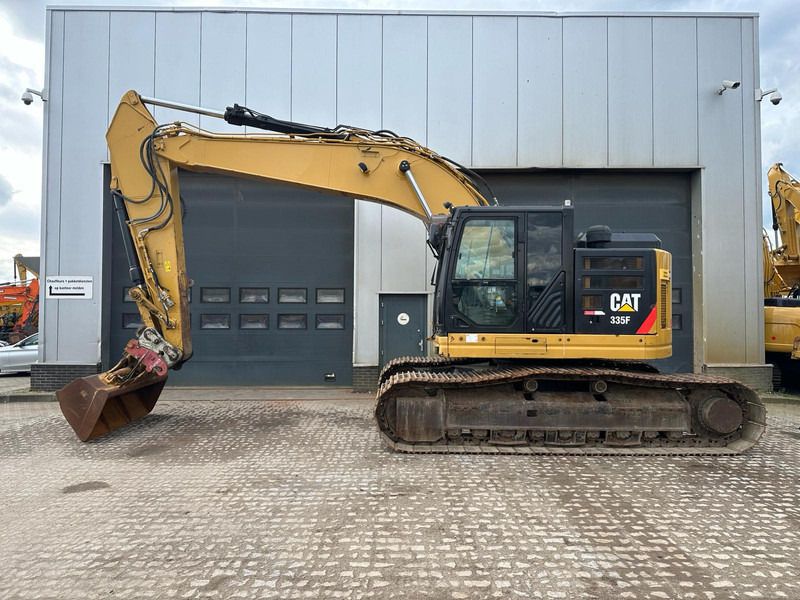 2016 Caterpillar 335F LCR crawler excavator, side view