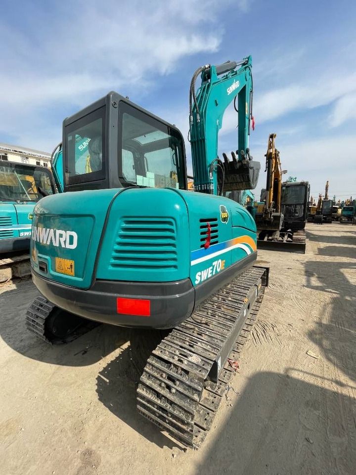 2023 Sunward SWE70E crawler excavator, rear three-quarter view