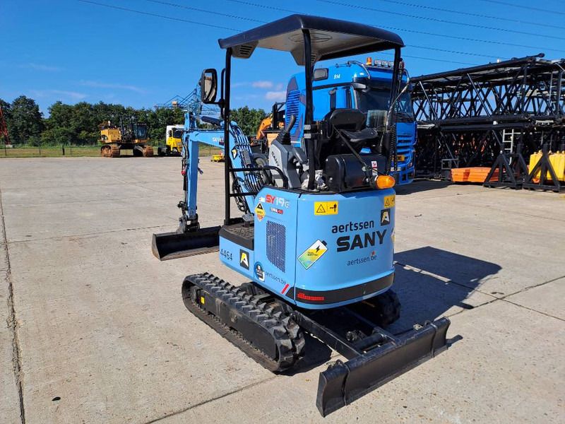 2023 Sany SY19E mini excavator, rear three-quarter view 2023 Sany SY19E mini excavator, rear three-quarter view