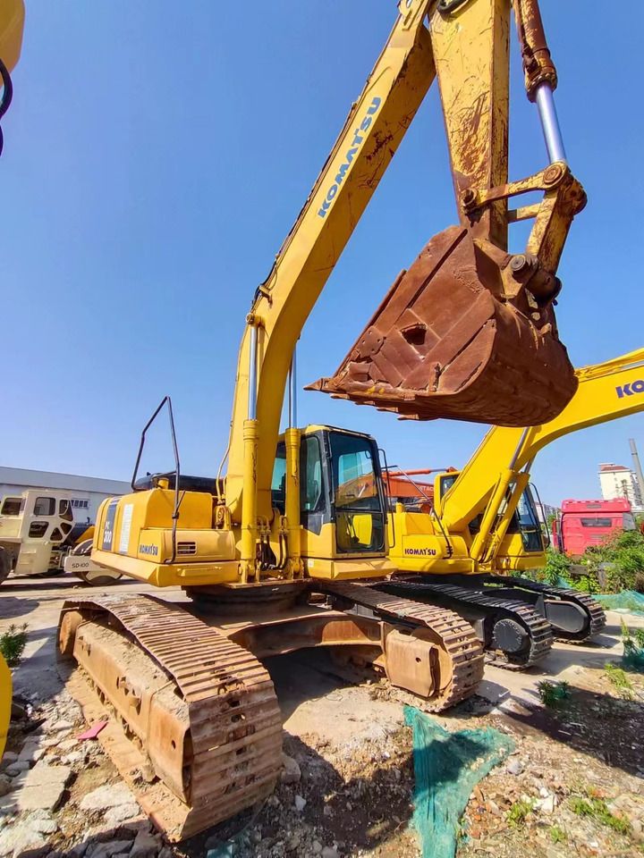2018 Komatsu PC300-7 crawler excavator, rear three-quarter view