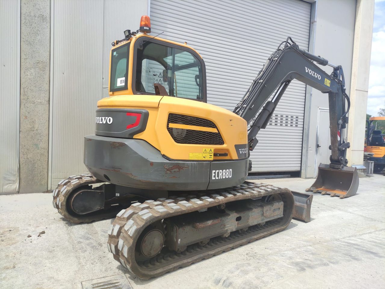 2018 Volvo ECR88D crawler excavator, rear three-quarter view 2018 Volvo ECR88D crawler excavator, rear three-quarter view