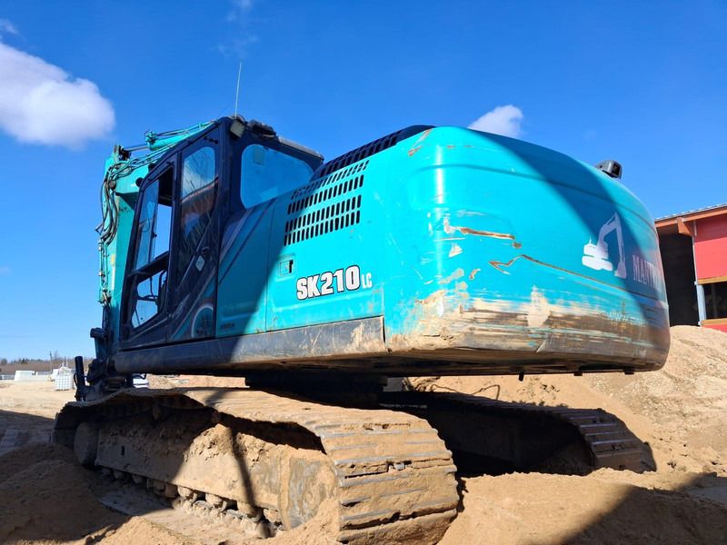 2016 Kobelco SK210LC crawler excavator, rear three-quarter view