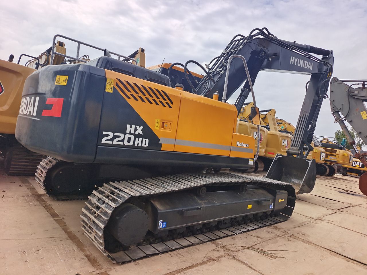 2024 Hyundai HX220HD crawler excavator, rear three-quarter view