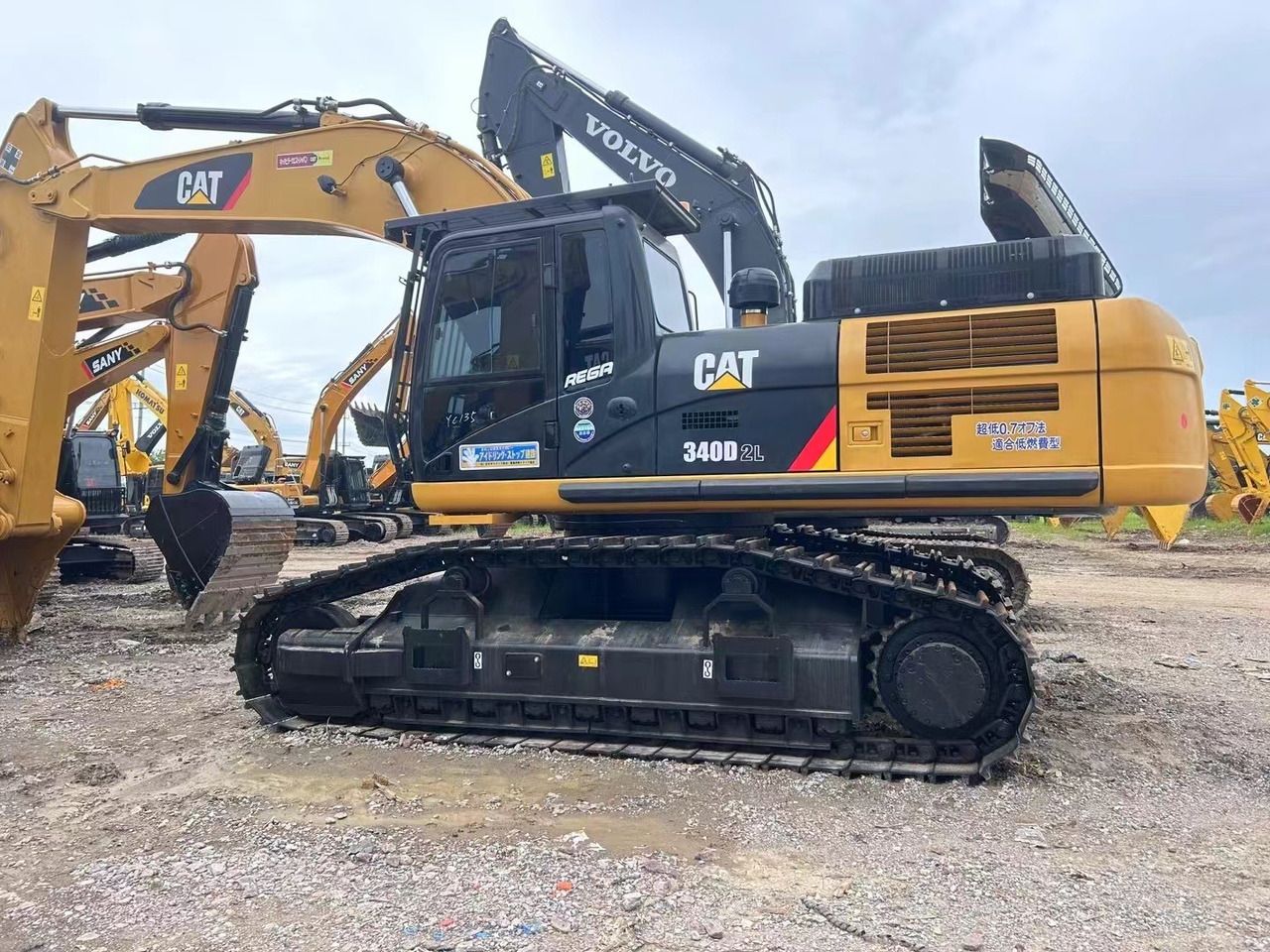 2022 Caterpillar 340DL crawler excavator, side profile view