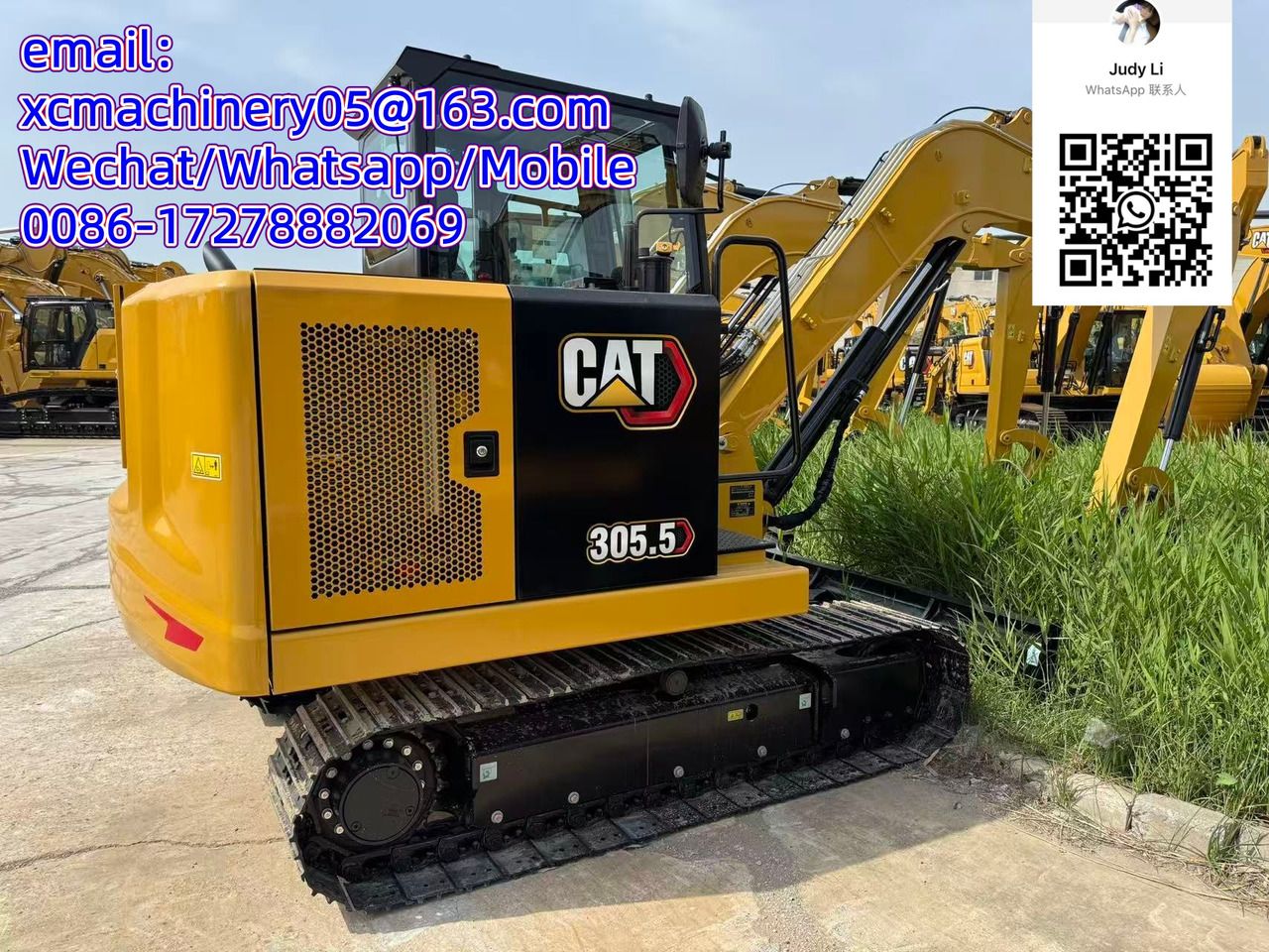 2026 Caterpillar 305.5 mini excavator, rear three-quarter view 2026 Caterpillar 305.5 mini excavator, rear three-quarter view