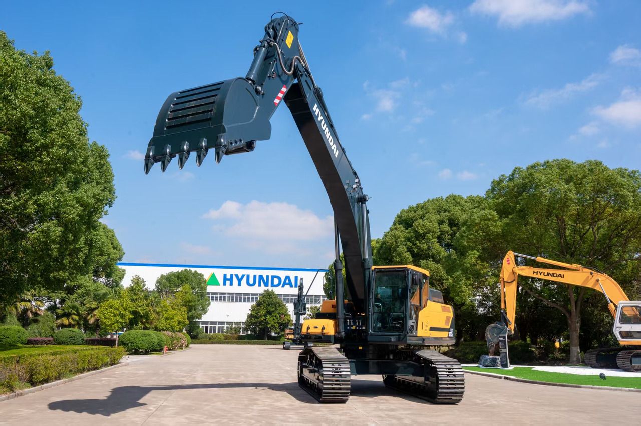 2026 Hyundai HX375L crawler excavator, front three-quarter view 2026 Hyundai HX375L crawler excavator, front three-quarter view