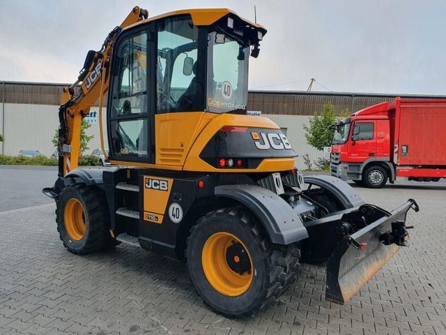 2022 JCB 110W Hydradig wheel excavator, rear three-quarter view