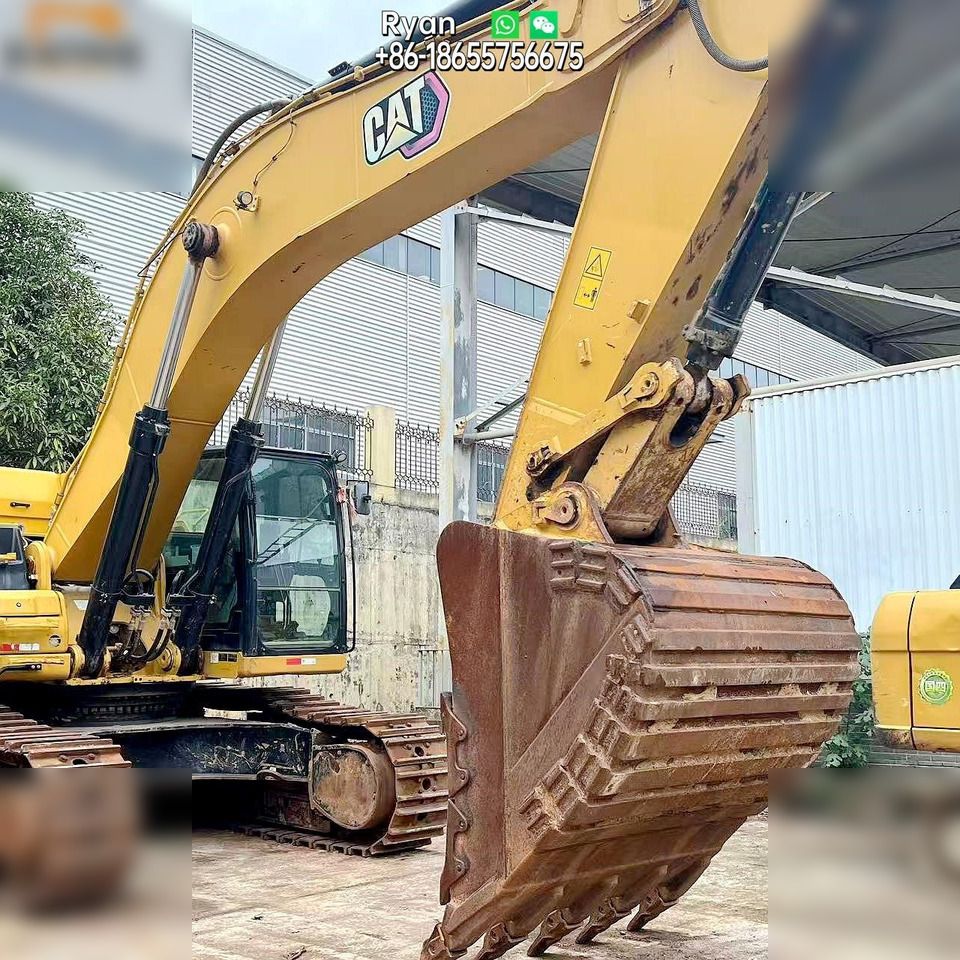 2020 Caterpillar 349 crawler excavator, front three-quarter view 2020 Caterpillar 349 crawler excavator, front three-quarter view