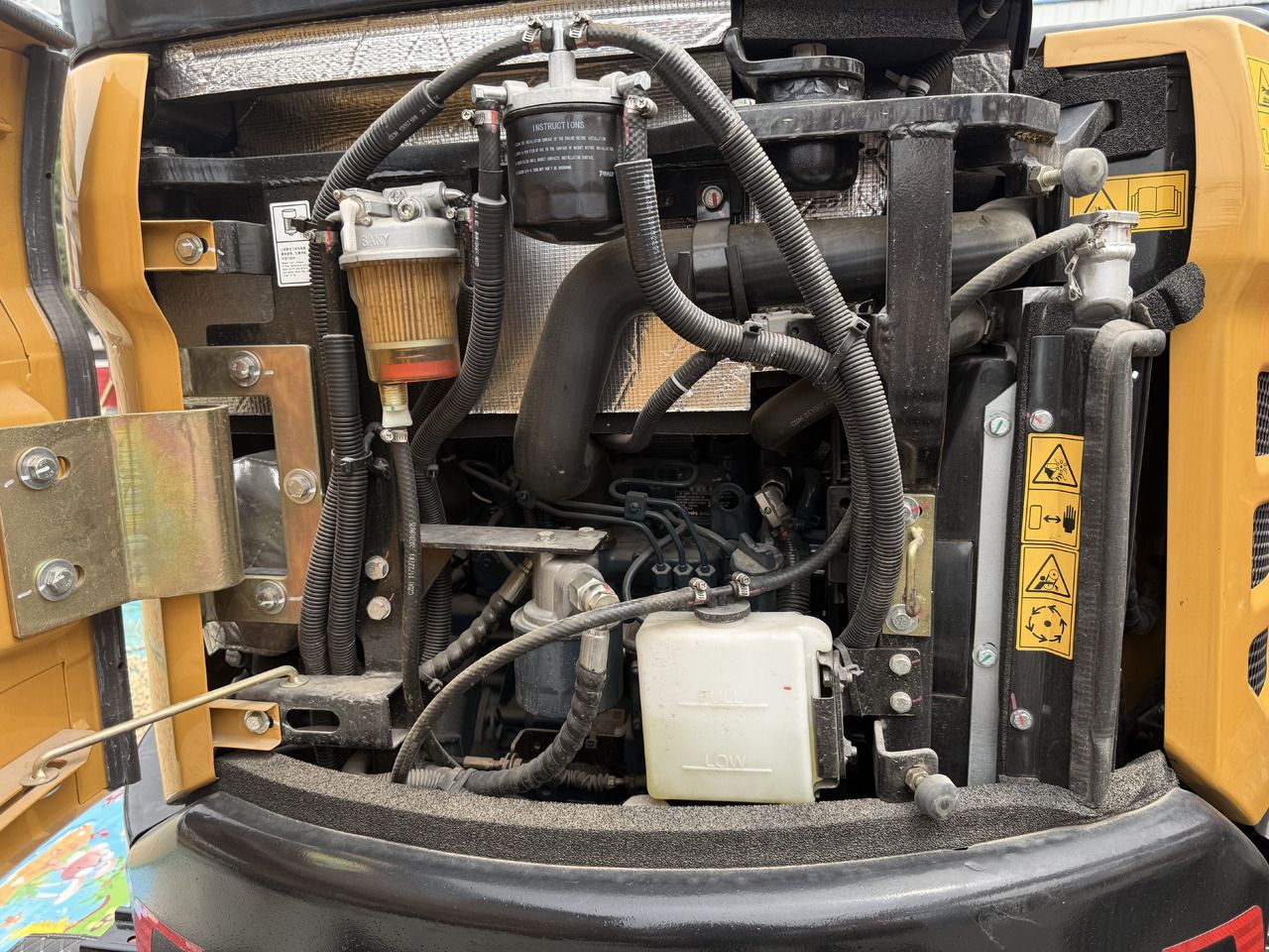 2025 Sany SY26U mini excavator engine compartment view