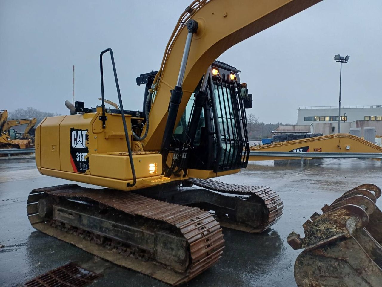 2019 Caterpillar 313F GC crawler excavator, side view