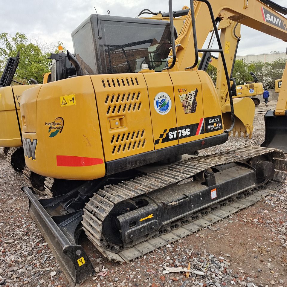 2024 Sany SY75C crawler excavator, rear three-quarter view
