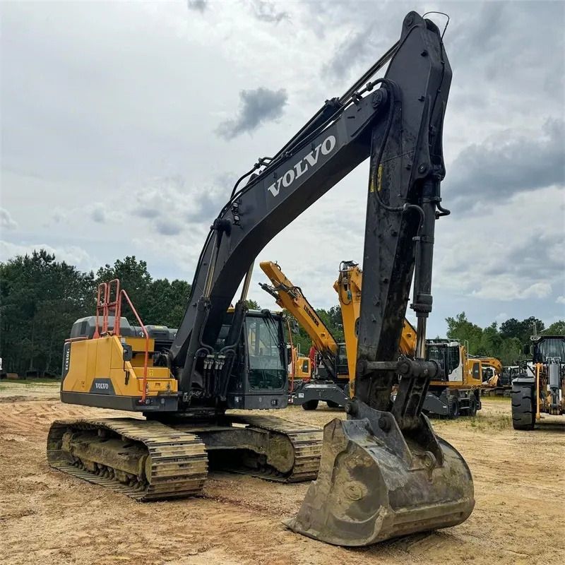 Volvo EC350E crawler excavator, side view Volvo EC350E crawler excavator, side view