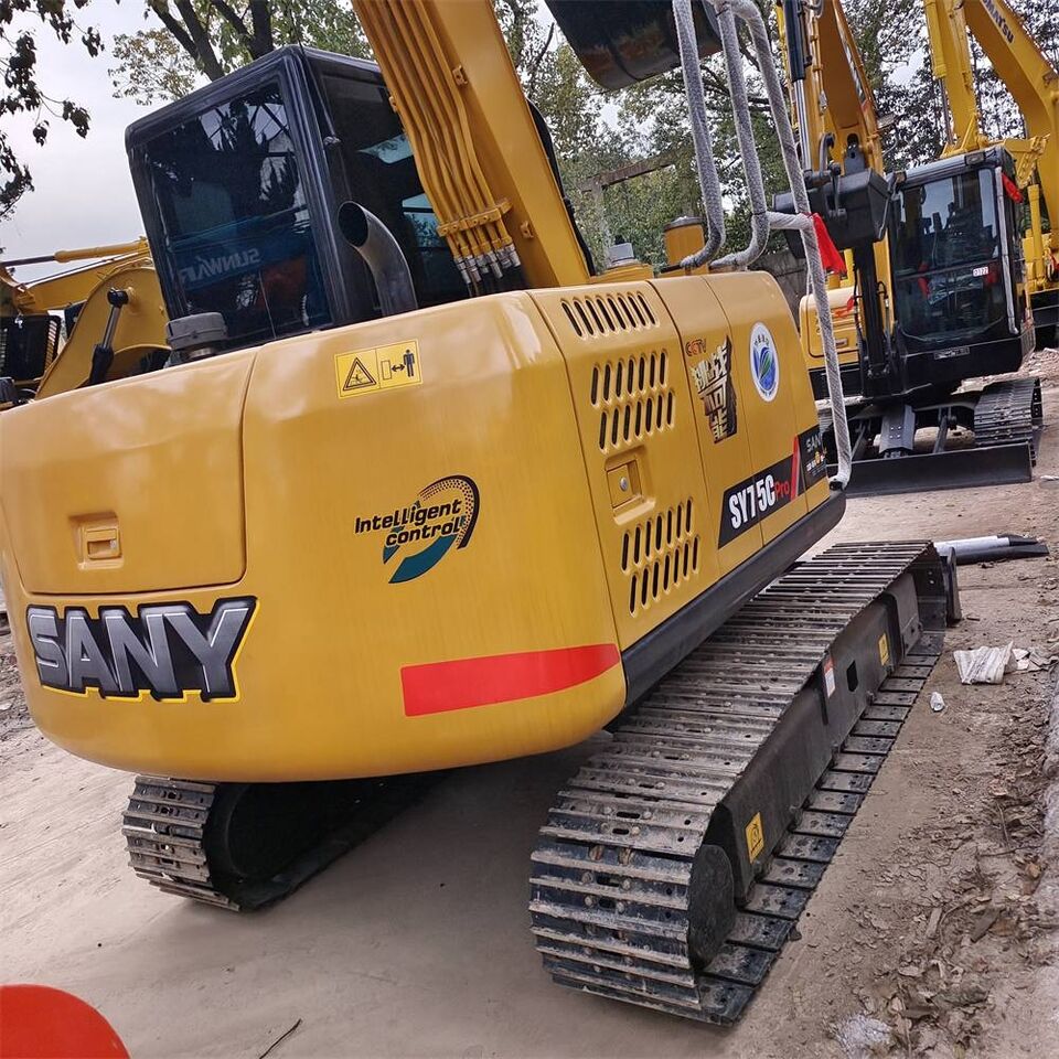 2024 Sany SY75C Pro crawler excavator rear three-quarter view