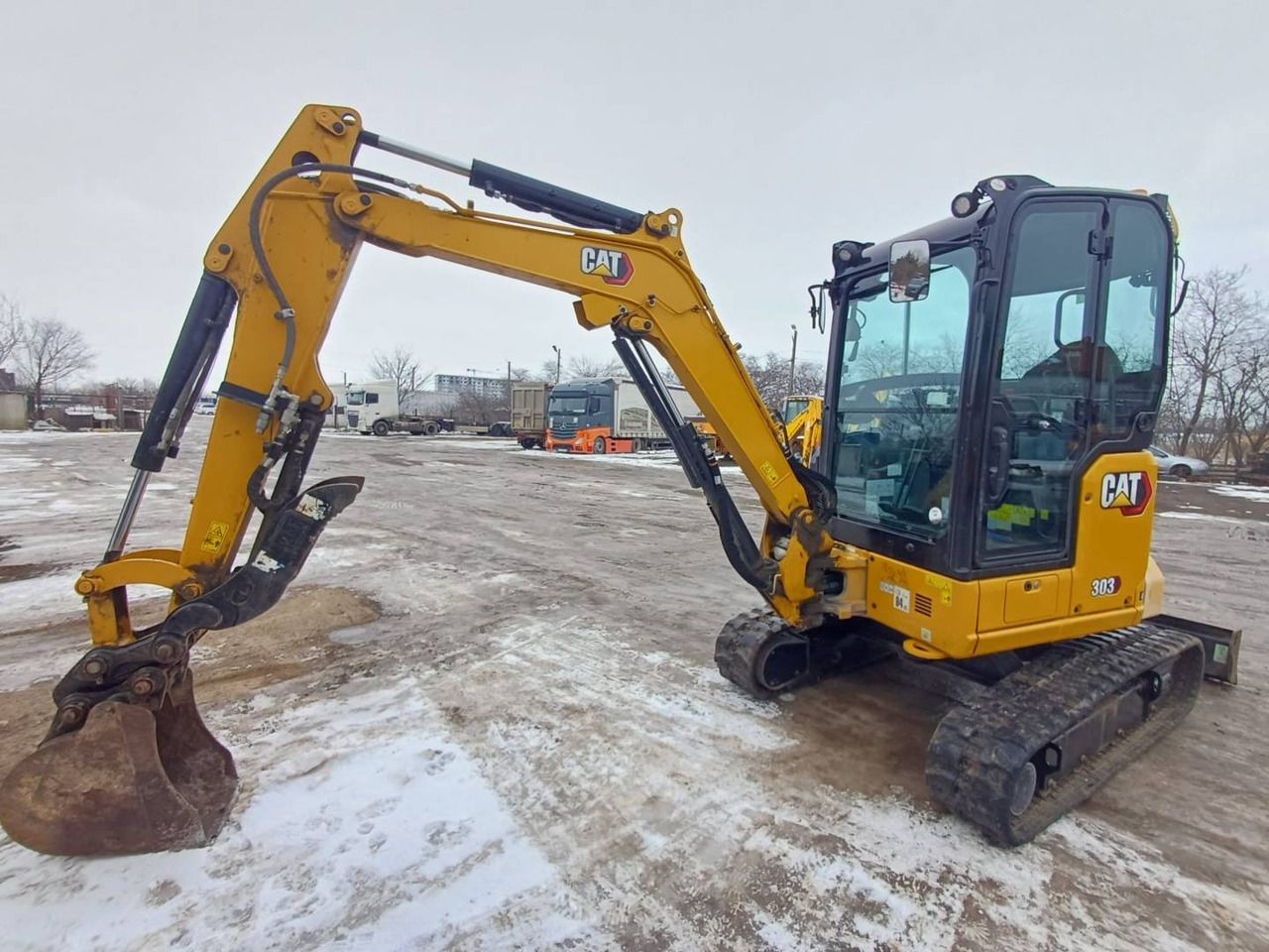 2024 Caterpillar 303-07CR crawler excavator, side profile view