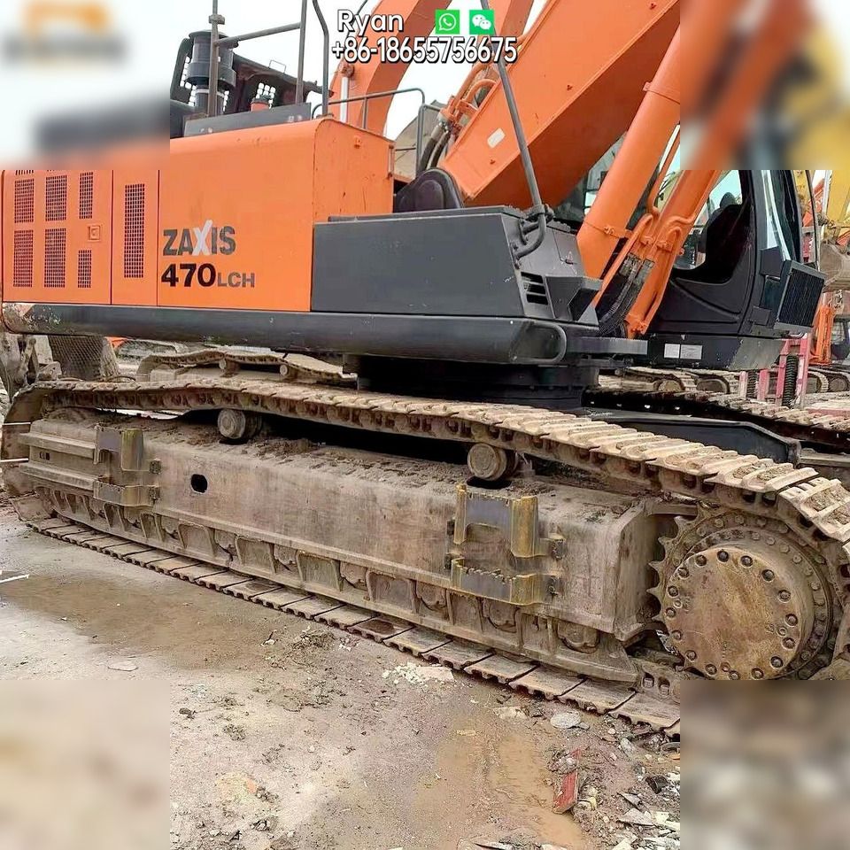 2017 Hitachi Zaxis 470LCH crawler excavator side view