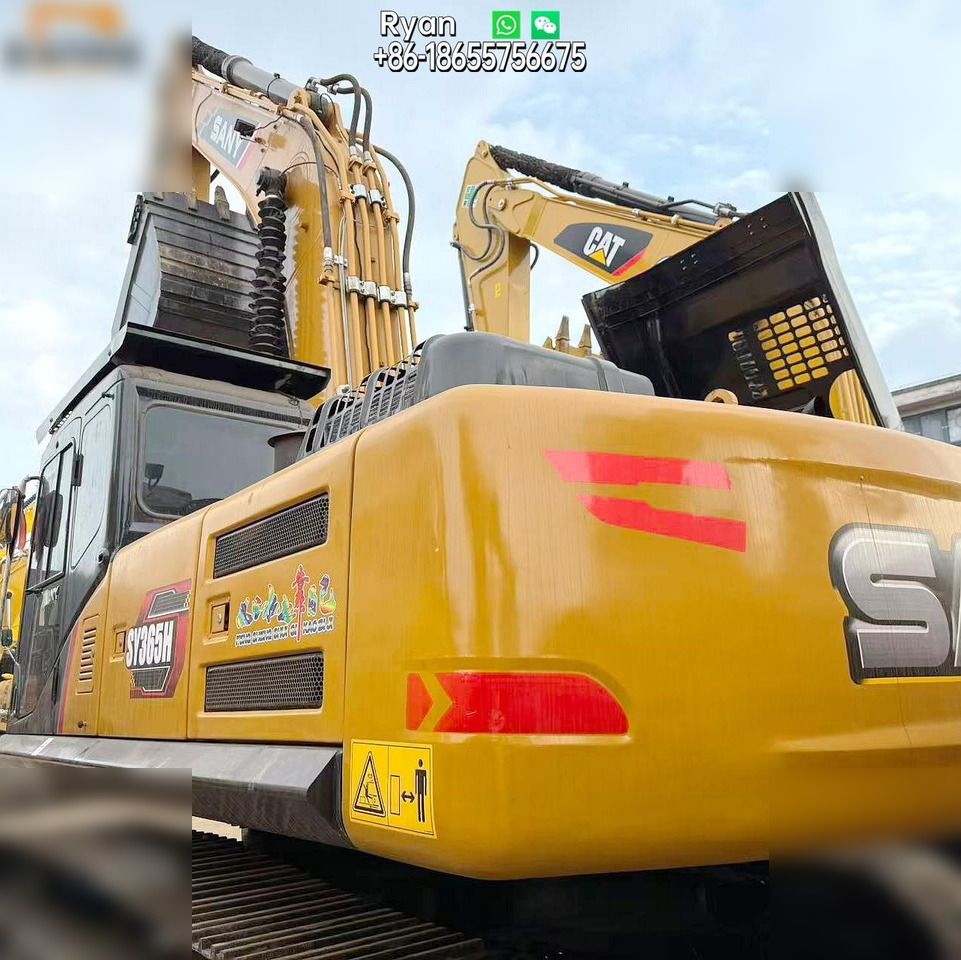 2025 Sany SY365H crawler excavator rear three-quarter view