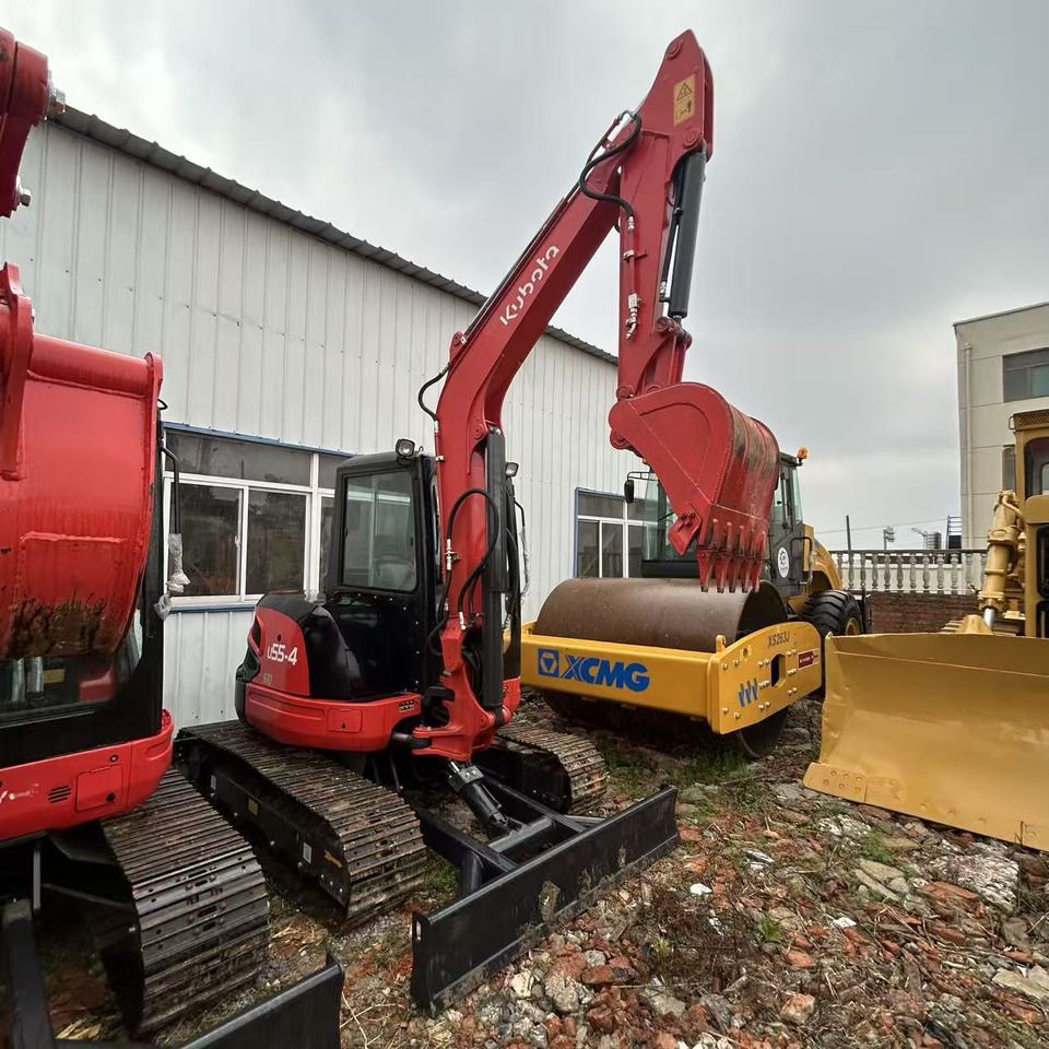 2023 Kubota U55-4 mini excavator, rear three-quarter view