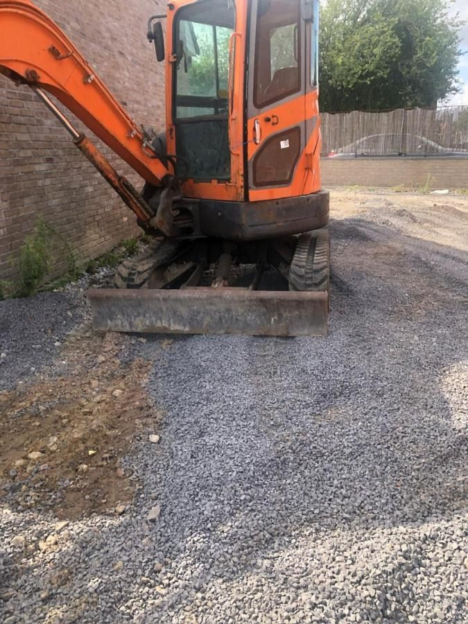 2012 Doosan DX35Z mini excavator front view 2012 Doosan DX35Z mini excavator front view