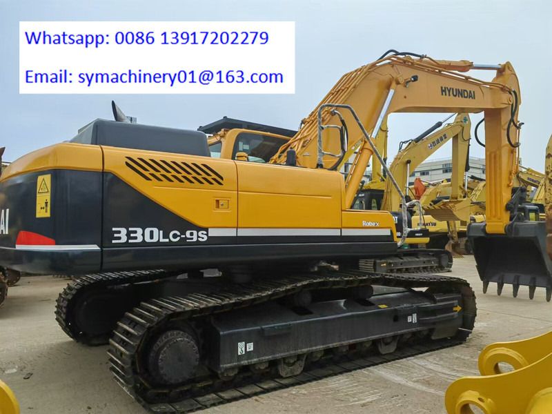 2024 Hyundai R330LC-9S crawler excavator, side profile view 2024 Hyundai R330LC-9S crawler excavator, side profile view