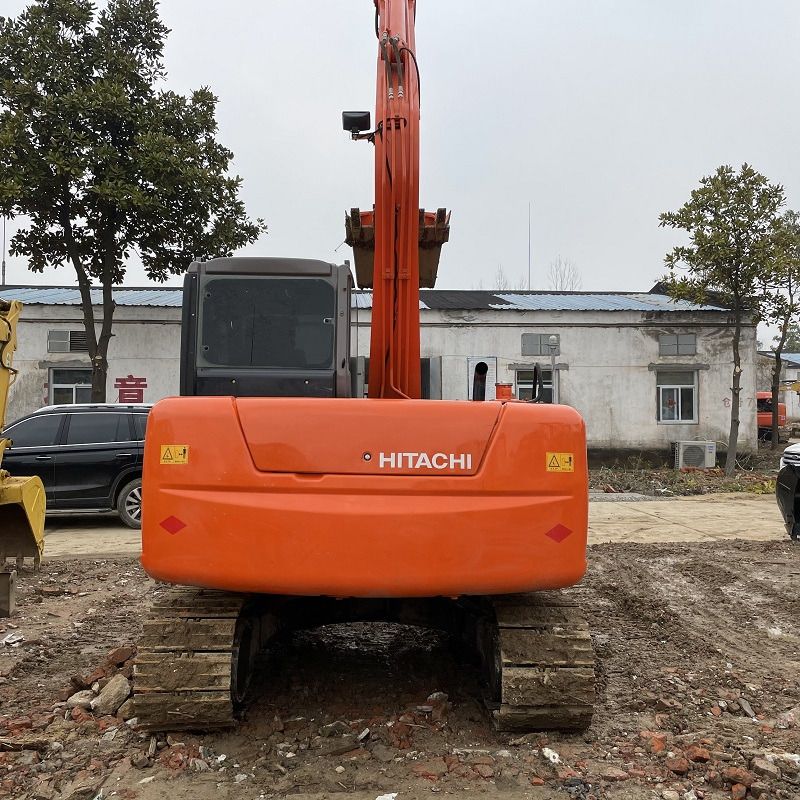 Hitachi ZX70 mini excavator, rear view