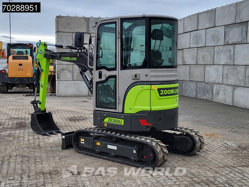 2025 Zoomlion ZE26GU mini excavator, rear three-quarter view 2025 Zoomlion ZE26GU mini excavator, rear three-quarter view