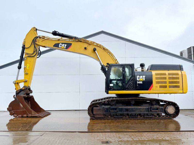 2013 Caterpillar 349E crawler excavator, side profile view
