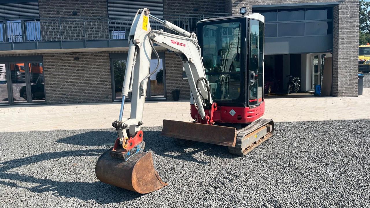 2018 Takeuchi TB23R mini excavator, front three-quarter view 2018 Takeuchi TB23R mini excavator, front three-quarter view