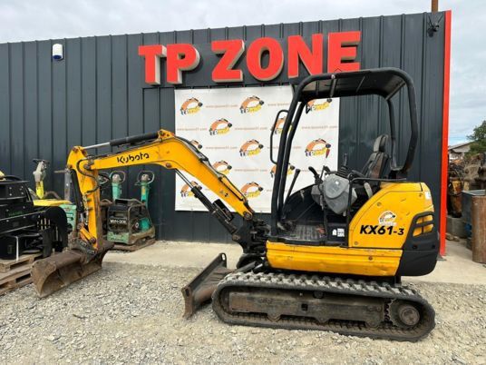 2016 Kubota KX61-3 mini excavator, side view
