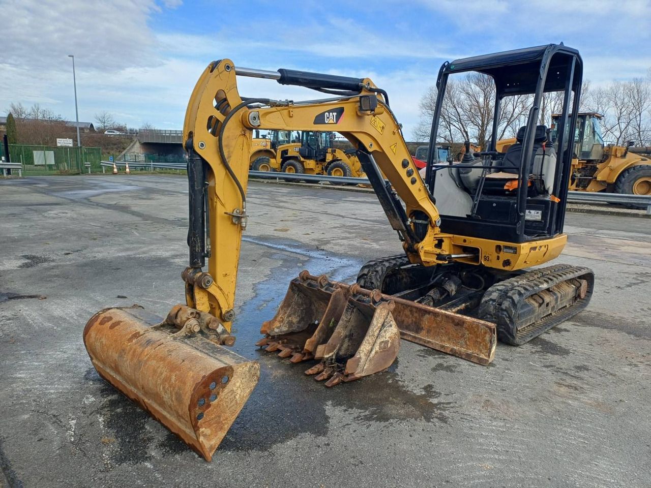 2018 Caterpillar 302.7DCR crawler excavator, front three-quarter view