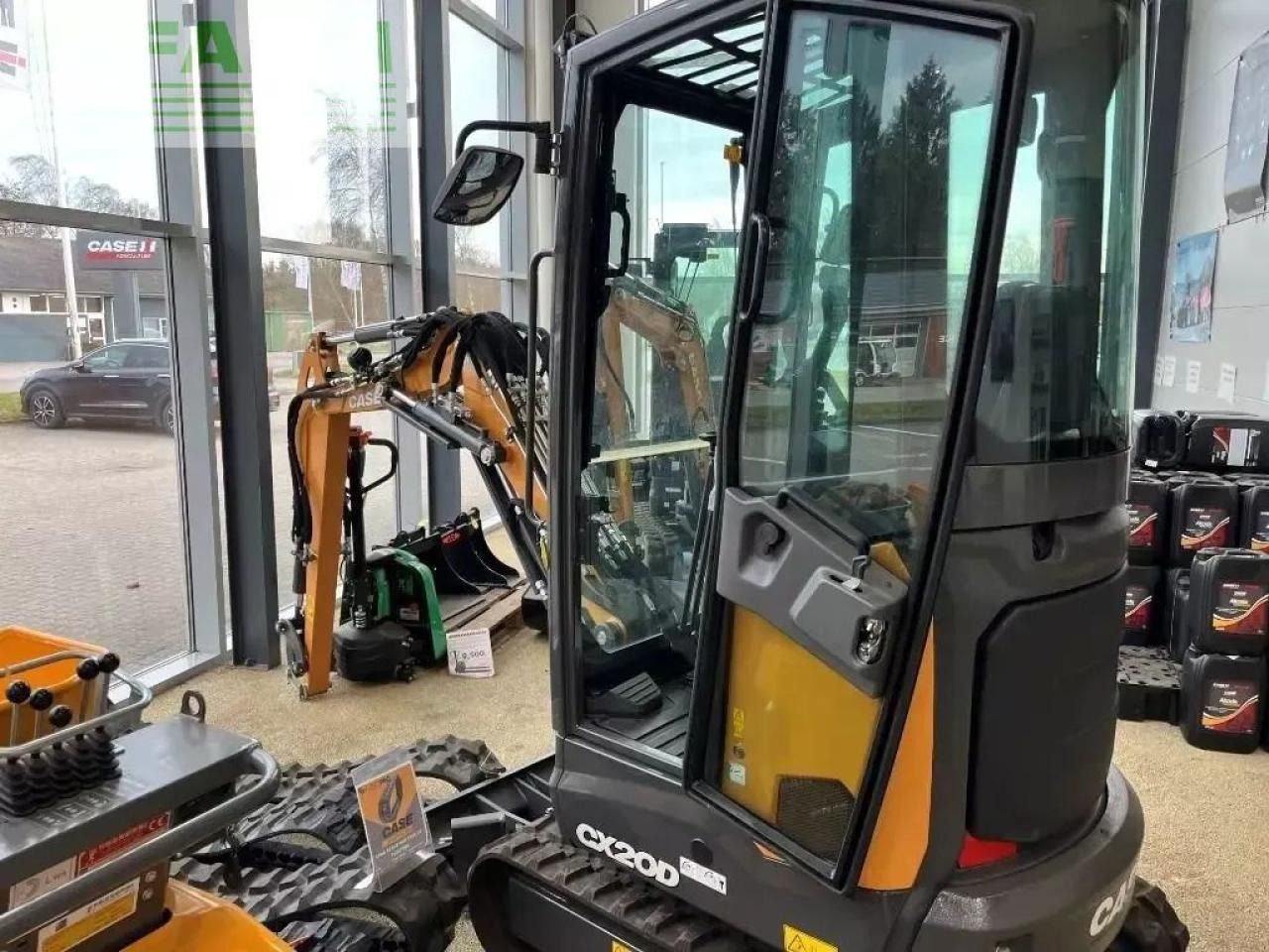 2023 CASE CX 20 D mini excavator, rear three-quarter view