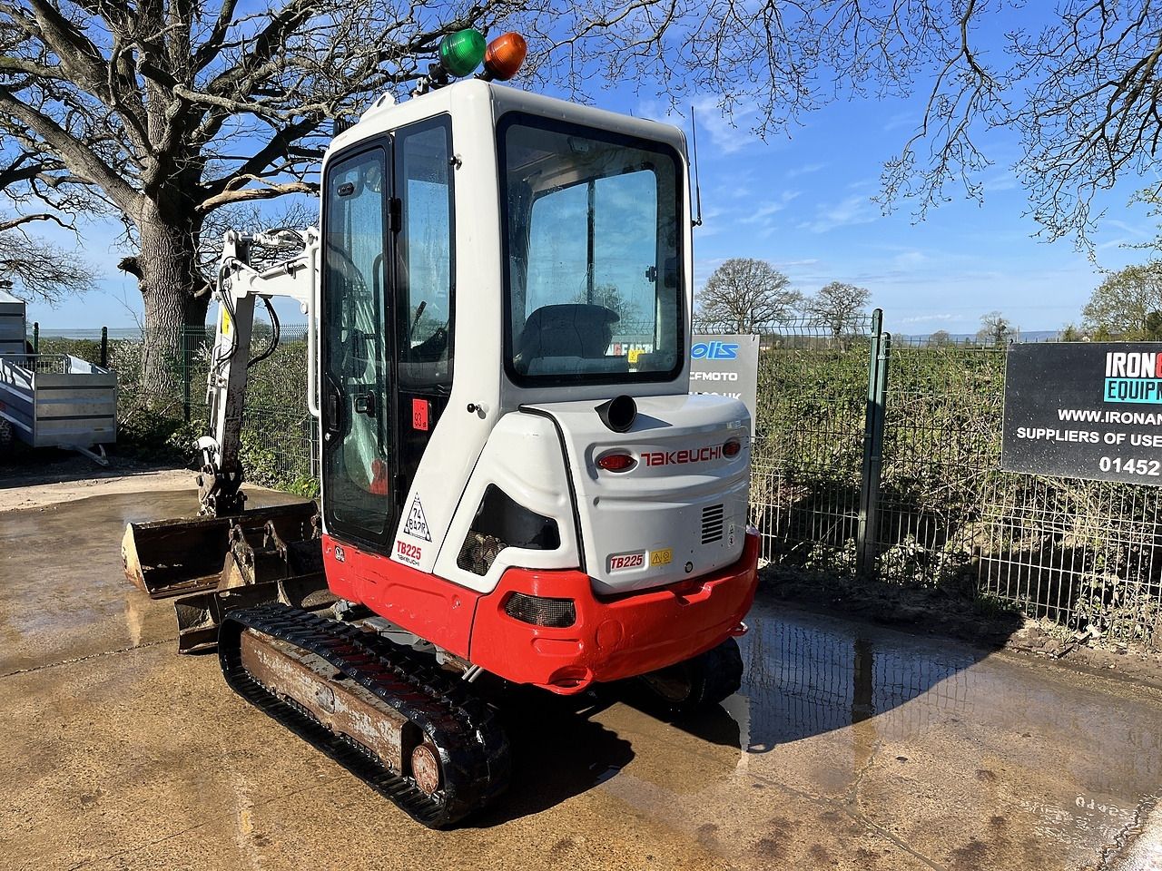2020 Takeuchi TB225 mini excavator, rear three-quarter view 2020 Takeuchi TB225 mini excavator, rear three-quarter view