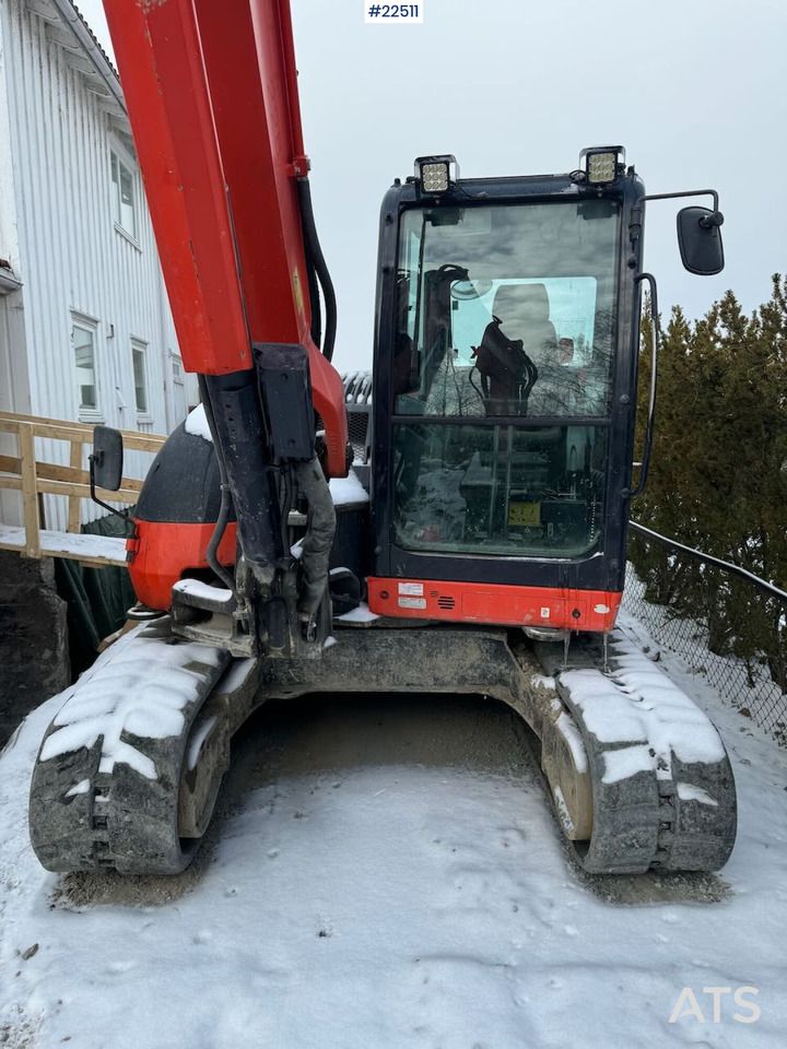 2018 Kubota KX080-4A crawler excavator, front view 2018 Kubota KX080-4A crawler excavator, front view