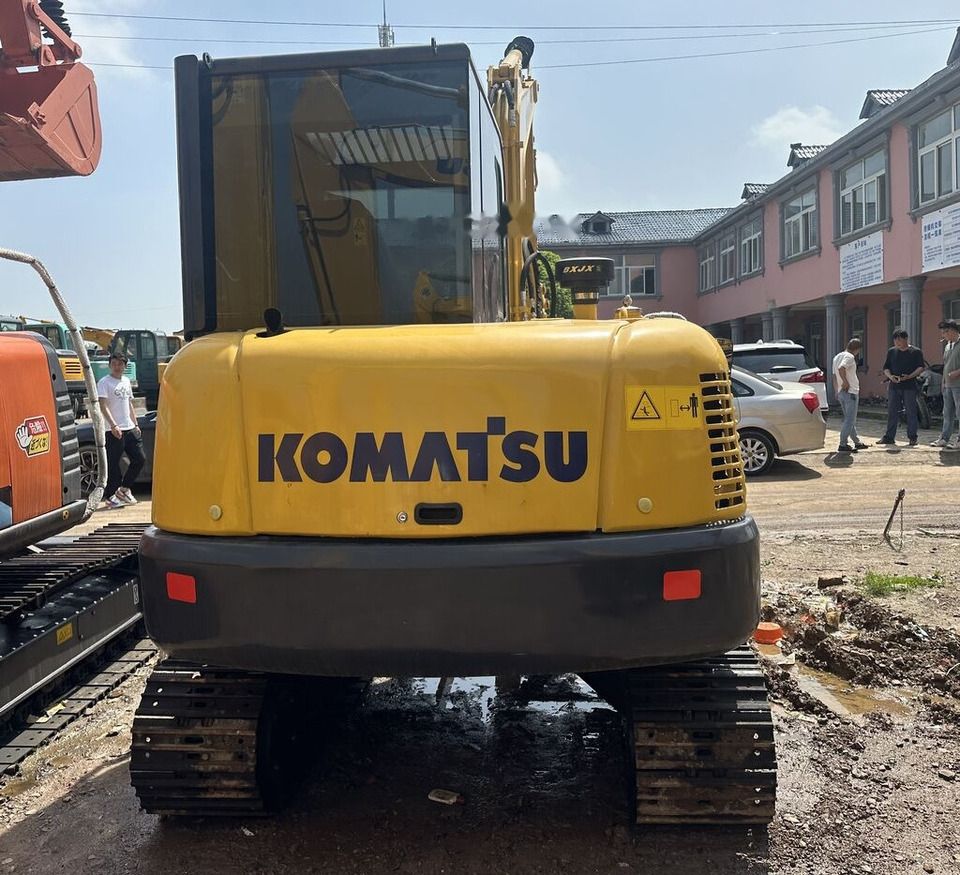 Komatsu PC56 mini excavator, rear view Komatsu PC56 mini excavator, rear view