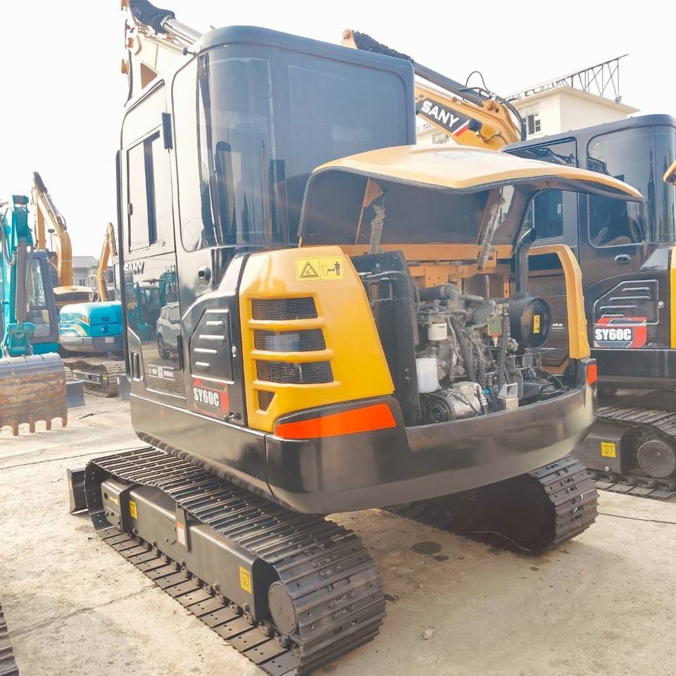 2024 Sany SY60C crawler excavator with engine compartment open 2024 Sany SY60C crawler excavator with engine compartment open