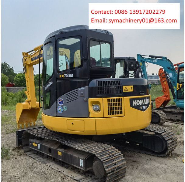2022 Komatsu PC78US-6 mini excavator, rear three-quarter view 2022 Komatsu PC78US-6 mini excavator, rear three-quarter view