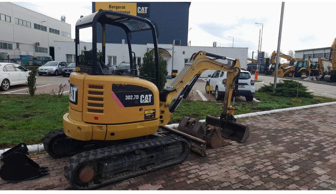 2019 Caterpillar 302.7DCR crawler excavator, rear three-quarter view 2019 Caterpillar 302.7DCR crawler excavator, rear three-quarter view