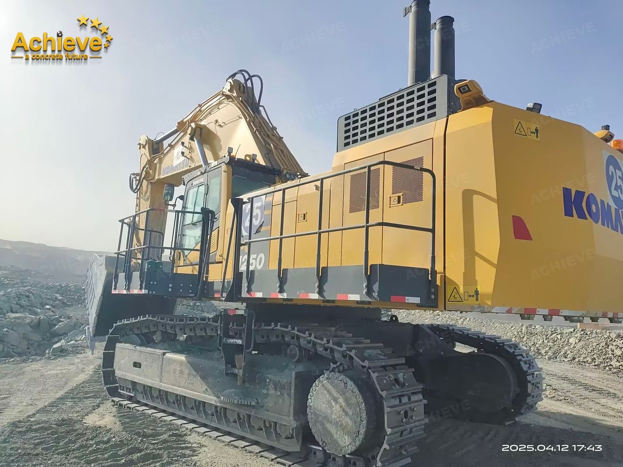 2024 Komatsu PC1250-11R crawler excavator, rear three-quarter view 2024 Komatsu PC1250-11R crawler excavator, rear three-quarter view