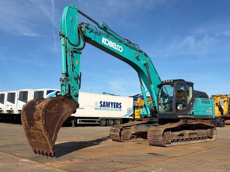 2021 Kobelco SK300LC-10E crawler excavator, side profile view 2021 Kobelco SK300LC-10E crawler excavator, side profile view