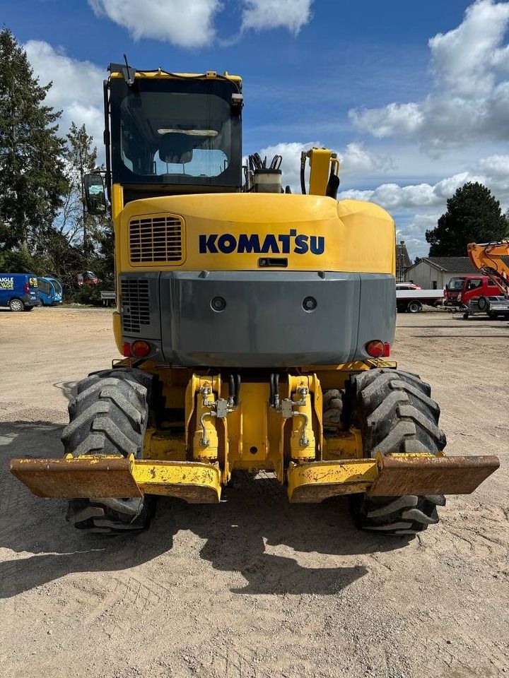 2013 Komatsu PW98MR-8 wheel excavator, rear view
