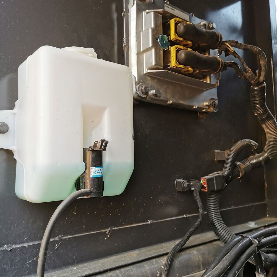 2023 Volvo EC210 crawler excavator fluid reservoir and electrical component detail