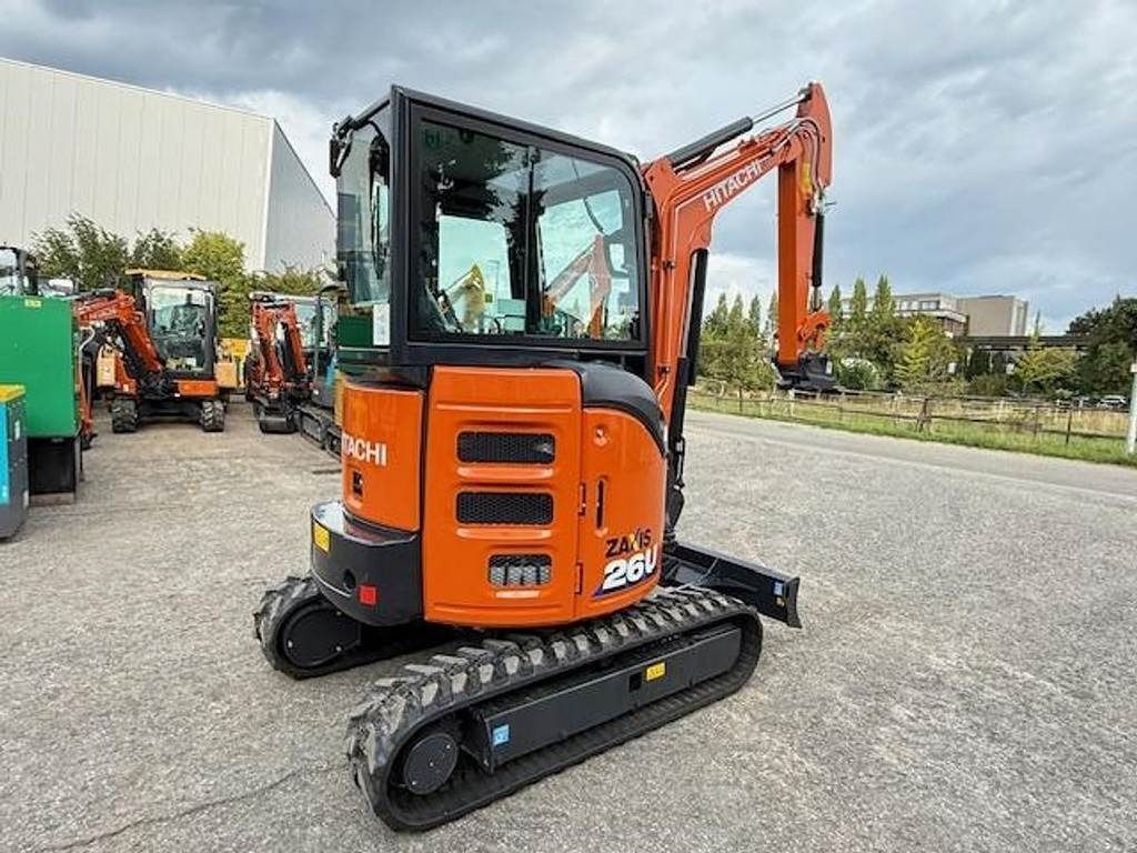 2025 Hitachi Zaxis 26U mini excavator, front three-quarter view 2025 Hitachi Zaxis 26U mini excavator, front three-quarter view