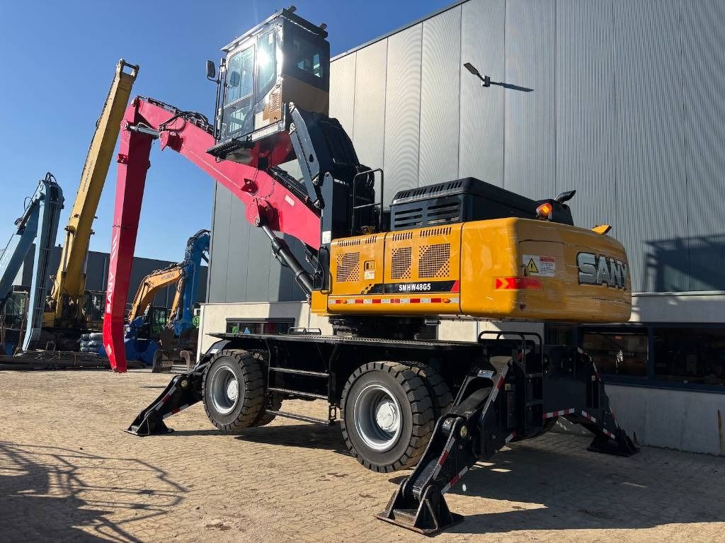 2024 Sany SMHW48G5 material handler, rear three-quarter view 2024 Sany SMHW48G5 material handler, rear three-quarter view