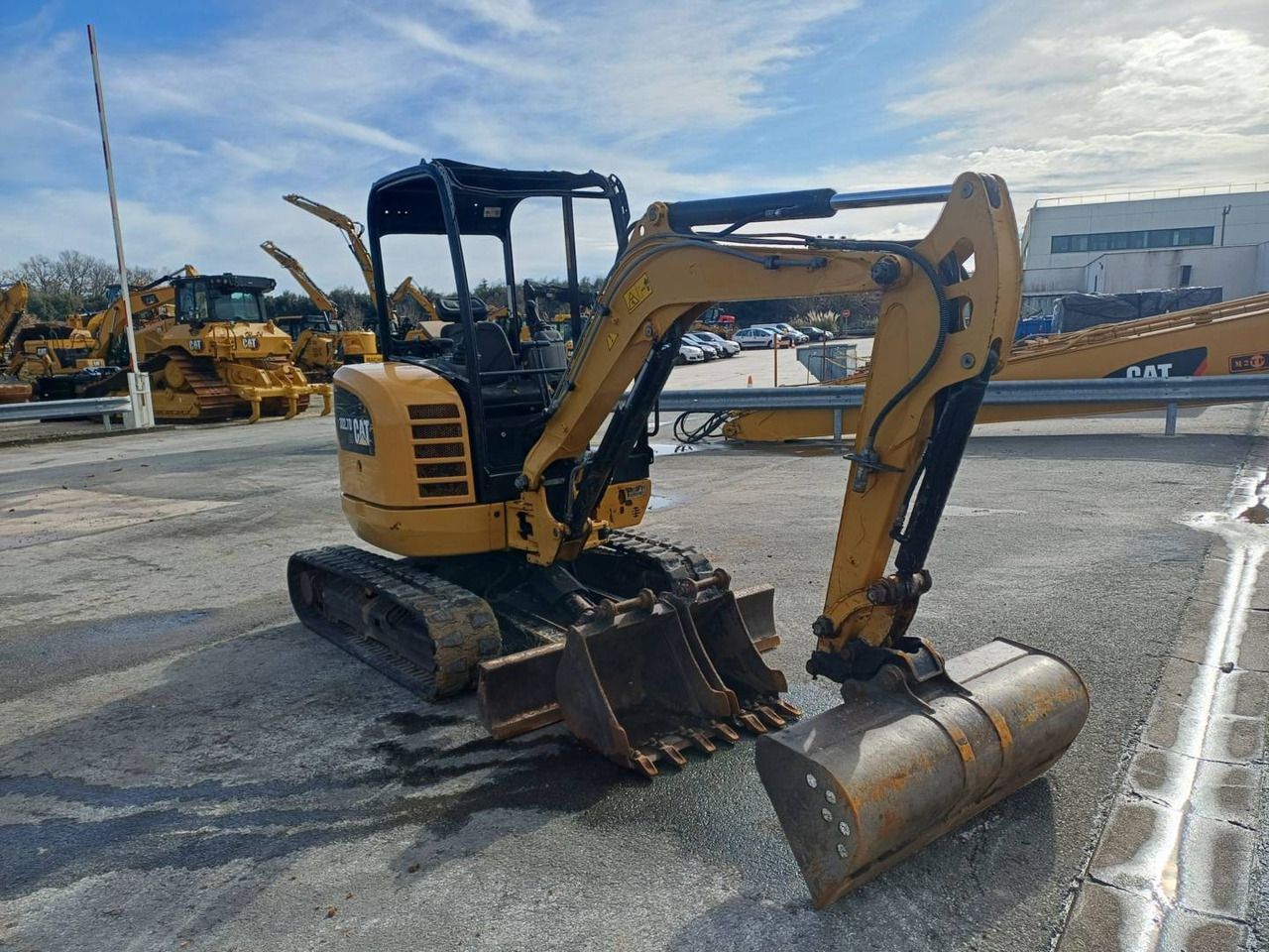2018 Caterpillar 302.7DCR crawler excavator, side view