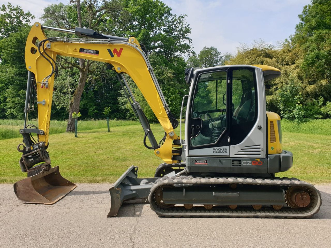 2021 Wacker Neuson EZ80 mini excavator, side profile view 2021 Wacker Neuson EZ80 mini excavator, side profile view