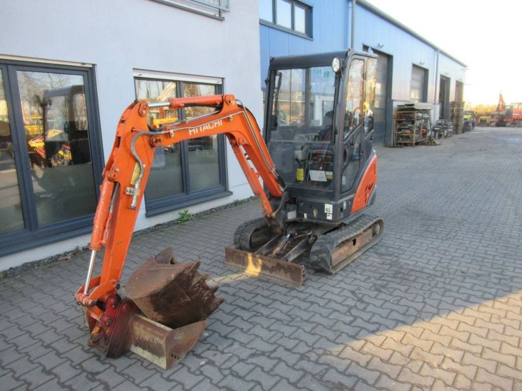 2011 Hitachi ZX18-3 CLR mini excavator, front three-quarter view