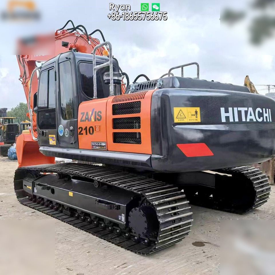 2019 Hitachi Zaxis 210 crawler excavator, rear three-quarter view